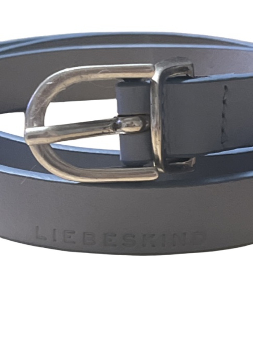 Liebeskind Berlin Dusty Blue Men’s Leather Belt, 40” Waist, NWOT